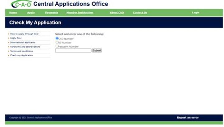How To Get a CAO Application Number, Login to The Website and Check Your Status